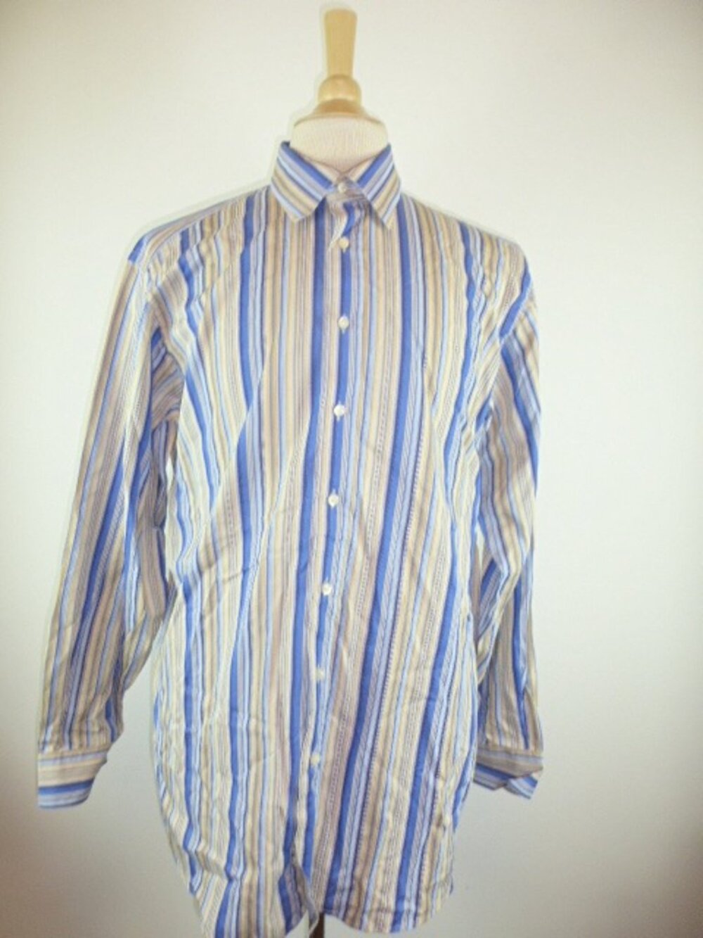 ETRO ITALY BLUE STRIPE long sleeve SHIRT 42 L